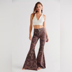 Free People Paisley Flare Pants
